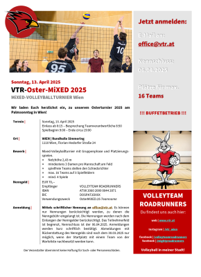 VTR-Oster-MiXED 2025-VOLLEYTEAM ROADRUNNERS | Volleyball in meiner Stadt!